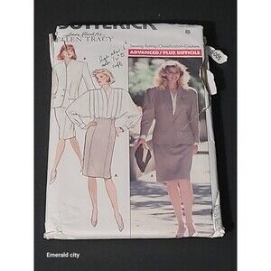 Vtg Butterick 1970s Jacket, Skirt, & Blouse Set Sewing Pattern #6005 Size 8